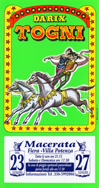 Circus Collectibles Poster: Circo Darix Togni (zirkus plakat, circo ...