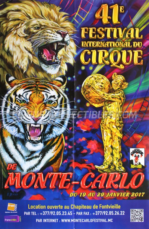 Festival International du Cirque de Monte-Carlo Circus Poster - Monaco, 2017