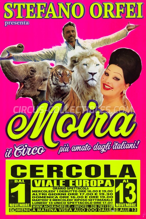 Moira Orfei Circus Poster - Italy, 2017