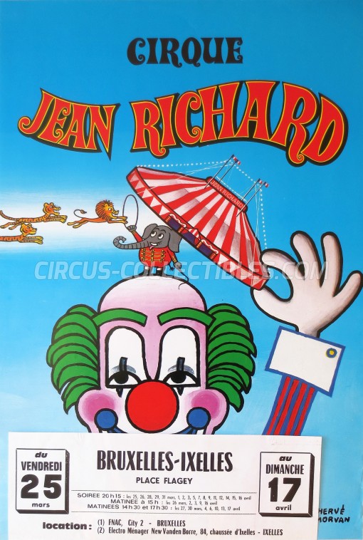 Pinder - Jean Richard Circus Poster - France, 1980