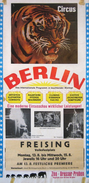 Berlin Circus Poster - Germany, 1973