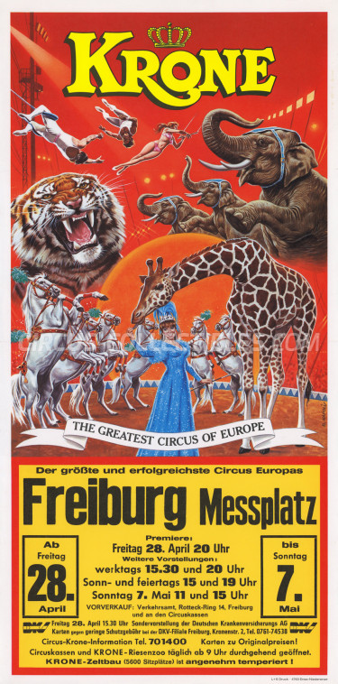 Krone Circus Poster - Germany, 1989