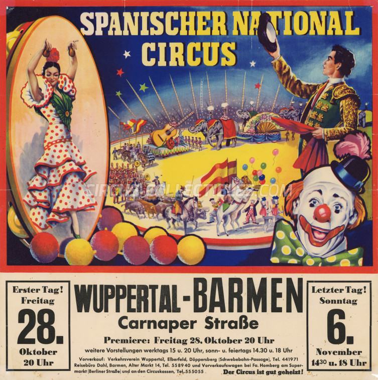 Spanischer National Circus Circus Poster - Germany, 1966