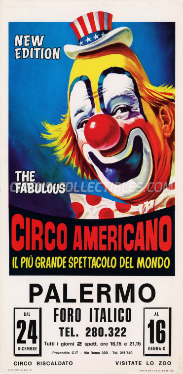 American Circus Circus Poster - Italy, 1972