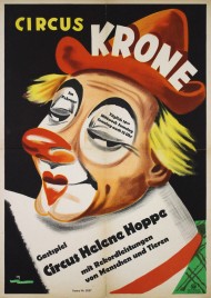 Circus Krone gastspiel Circus Helene Hoppe Circus poster - Germany, 1947