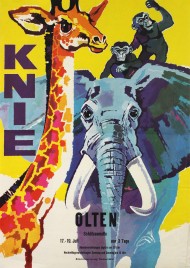 Circus Knie Circus poster - Switzerland, 1959