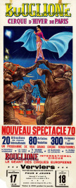Bouglione - Cirque d'Hiver de Paris Circus poster - France, 1970