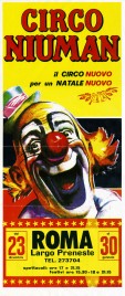 Circo Niuman Circus poster - Italy, 1989