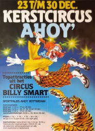 Kerstcircus Ahoy' Circus poster - Netherlands, 1982