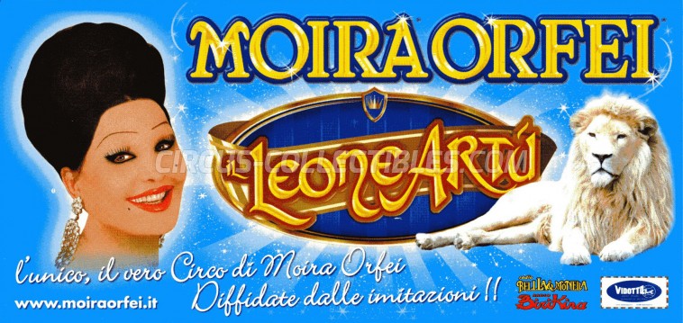 Moira Orfei Circus Ticket/Flyer -  2012
