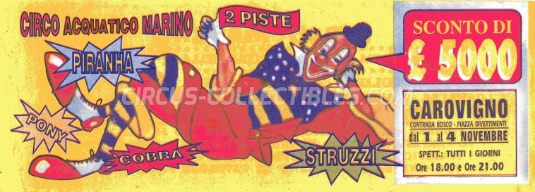 Acquatico Marino Circus Ticket/Flyer - Italy 0