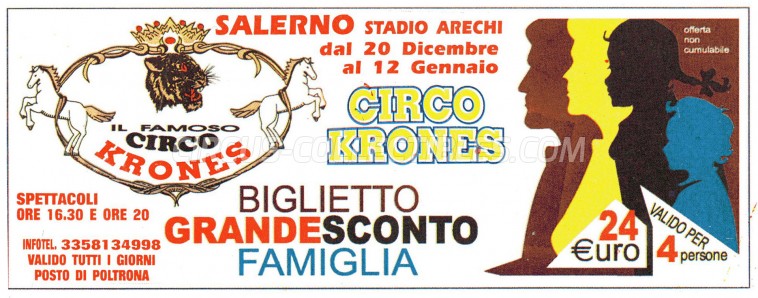 Krones Circus Ticket/Flyer - Italy 2003