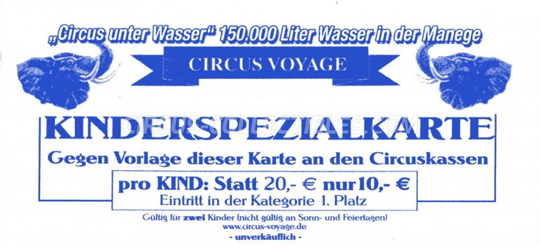 Voyage Circus Ticket/Flyer -  0