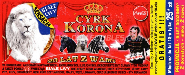 Korona Circus Ticket/Flyer -  0