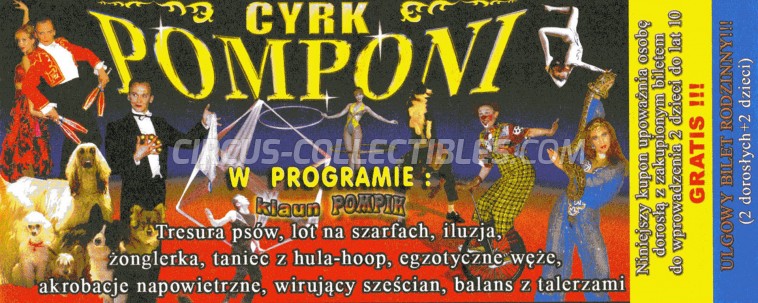 Pomponi Circus Ticket/Flyer -  0