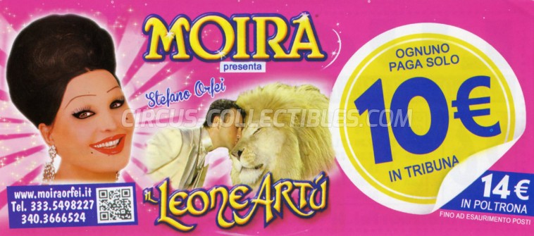 Moira Orfei Circus Ticket/Flyer - Italy 2015