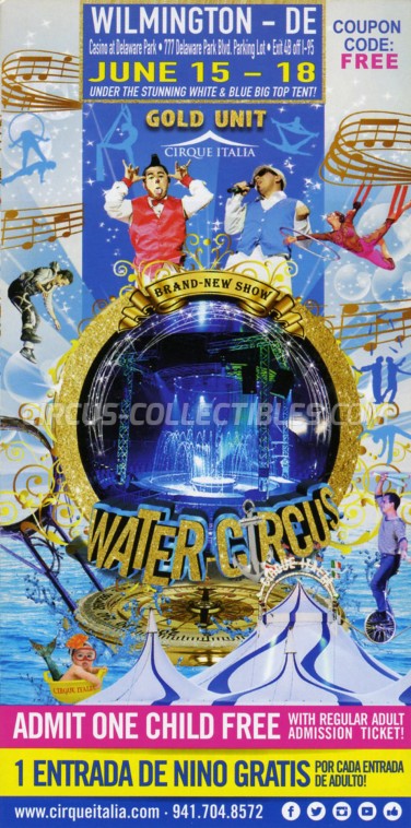 Cirque Italia Circus Ticket/Flyer - USA 2017
