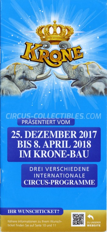 Krone Circus Ticket/Flyer -  2017