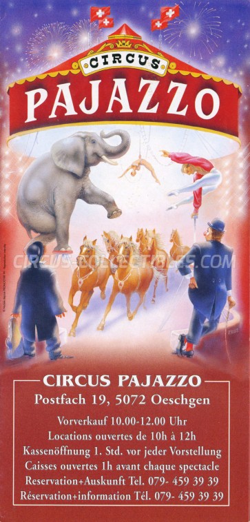 Pajazzo Circus Ticket/Flyer - Switzerland 1999
