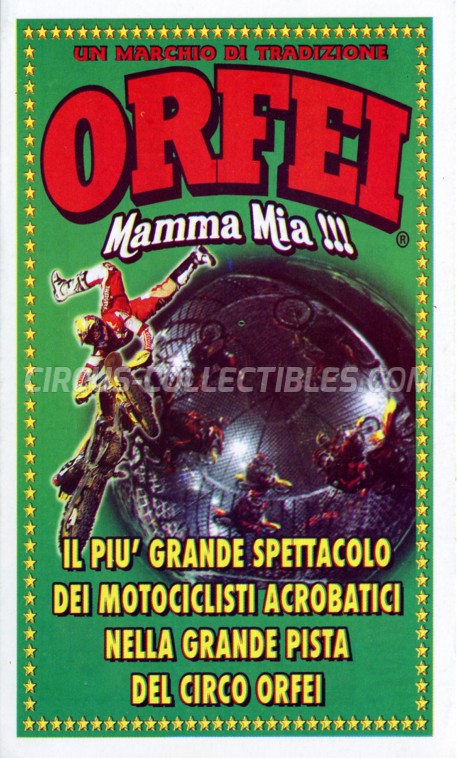 Orfei Circus Ticket/Flyer - Italy 2012
