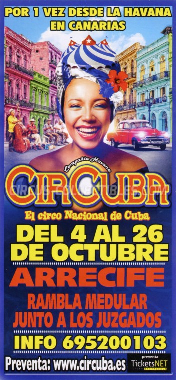 CirCuba Circus Ticket/Flyer - Spain 2019