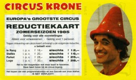 Circus Krone Circus Ticket - 1985