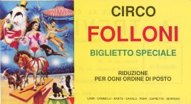 Circo Folloni Circus Ticket - 1989