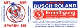 Circus Busch-Roland Circus Ticket - 0