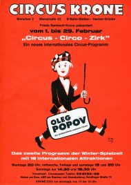 Circus Krone Circus Ticket - 1980