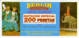 Berlin Zirkus Circus Ticket - 0